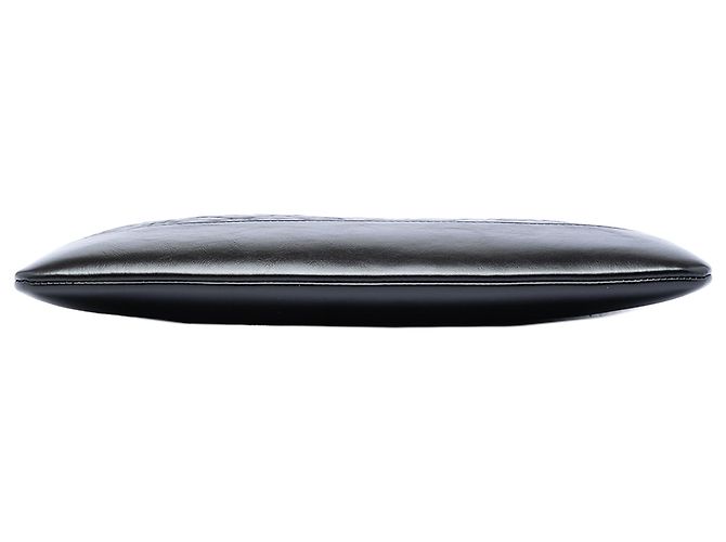 Clutch Chanel Gabrielle O Case in pelle di vitello invecchiata trapuntata nera Medium Nero - vista 3