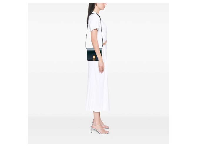 Céline Celine Green Small Calfskin Classic Box Verde Verde scuro - vista 6