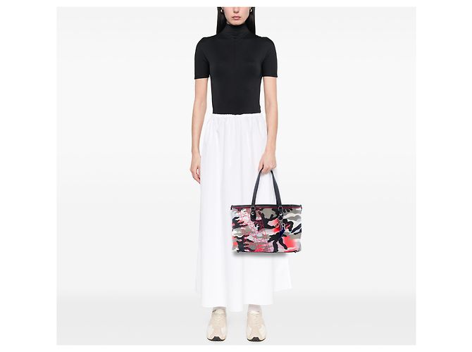 Tote Dior Gray Anselm Reyle Medium Canvas Camouflage Marrone - vista 6