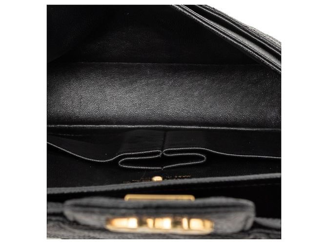 Chanel Black Medium Classic Caviar Double Flap Nero - vista 4