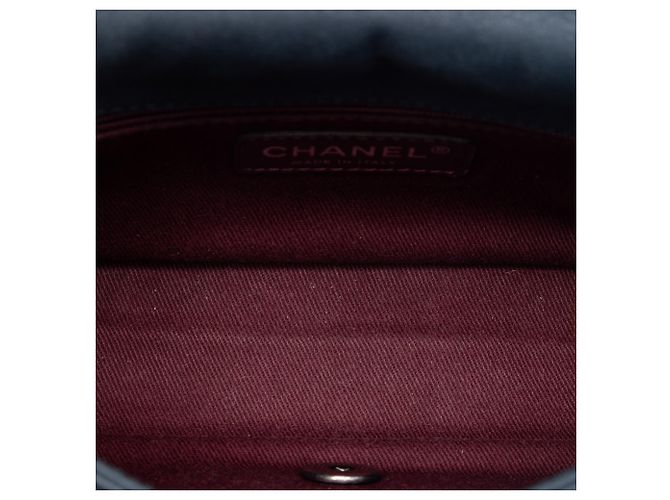 Chanel Gray Small Diamond Embossed Calfskin New Chic Flap Marrone Grigio antracite - vista 4