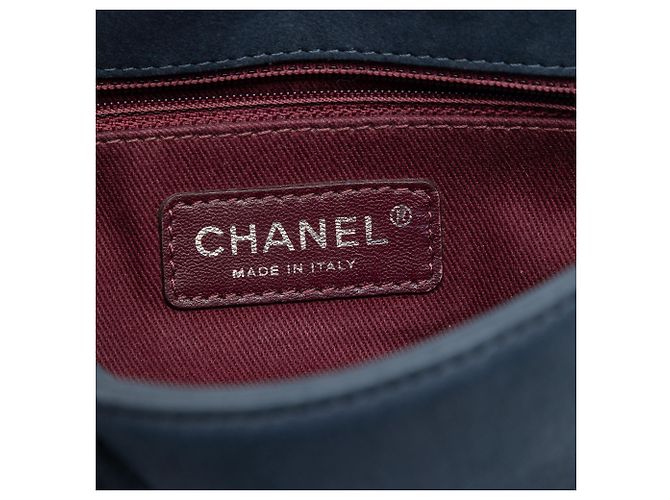 Chanel Gray Small Diamond Embossed Calfskin New Chic Flap Marrone Grigio antracite - vista 5