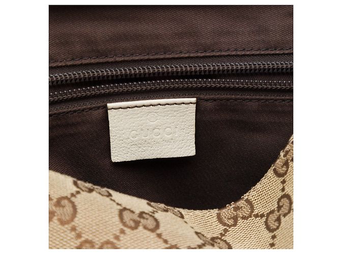 Borsa a tracolla Gucci in tela GG beige - vista 5