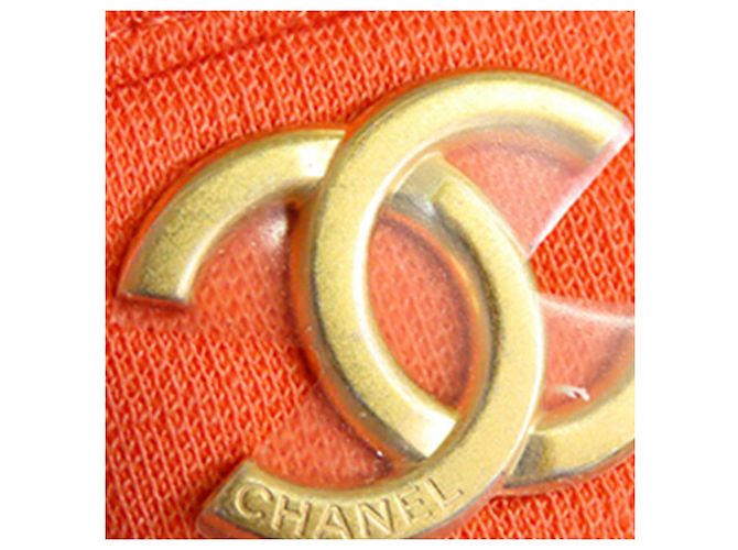 Chanel Orange Small Quilted Jersey Wavy CC Hobo Arancione - vista 7