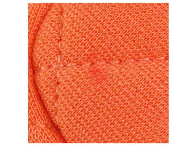 Chanel Orange Small Quilted Jersey Wavy CC Hobo Arancione - vista 9