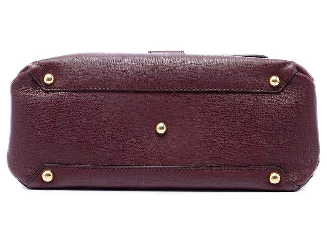 Borsa Camberley in pelle Burberry Red Medium House Check con profili Rosso Bordò - vista 3