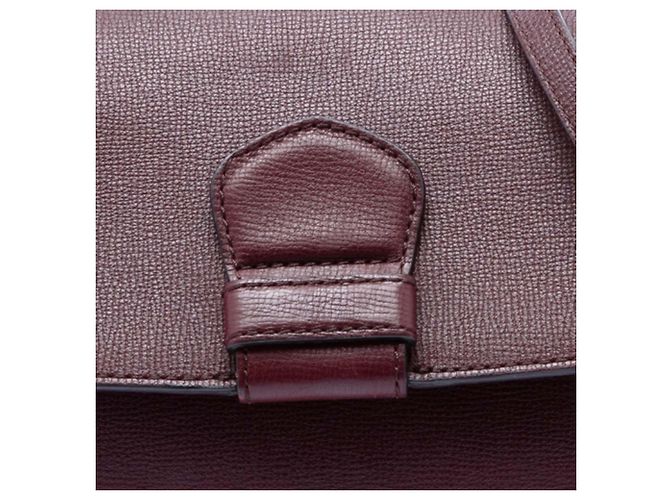 Borsa Camberley in pelle Burberry Red Medium House Check con profili Rosso Bordò - vista 6