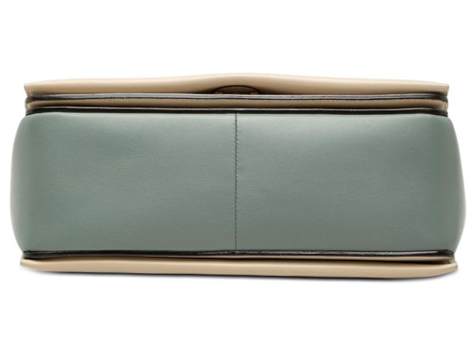 Céline Borsa a tracolla con struttura in pelle di vitello liscia lucida blu Medium di Celine Blu chiaro - vista 3