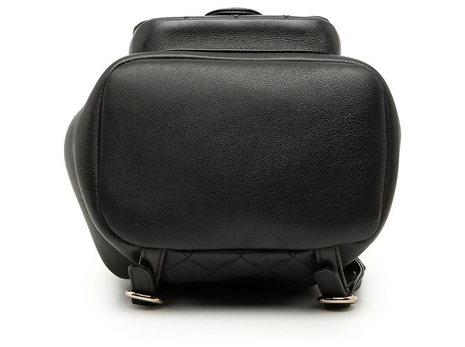 Chanel Duma Rucksack aus schwarzem Lammleder, Größe Small - Ansicht 3