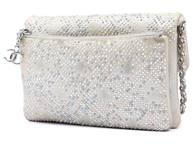 Chanel Beige Mini Suede Beaded Mineral Nights Flap - vista 2