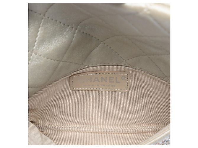 Chanel Beige Mini Suede Beaded Mineral Nights Flap - vista 4
