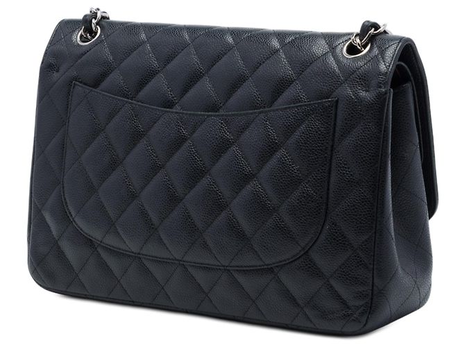 Chanel Black Jumbo Classic Caviar Double Flap Negro - vista 2
