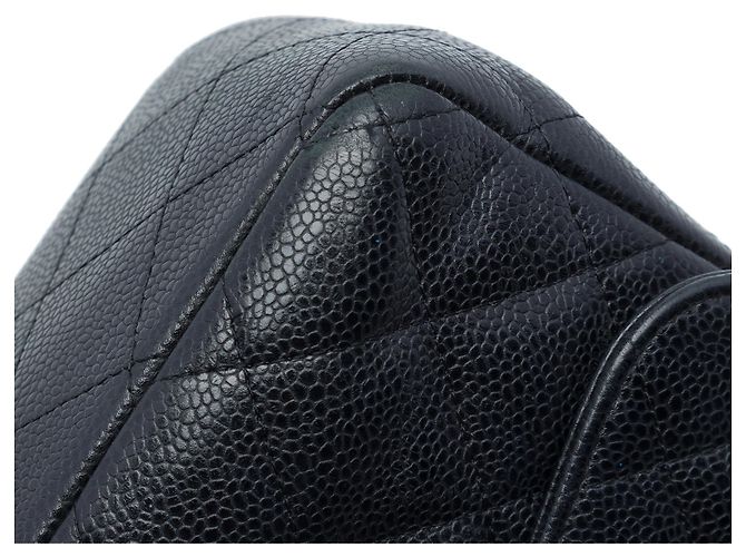 Chanel Black Jumbo Classic Caviar Double Flap Negro - vista 6