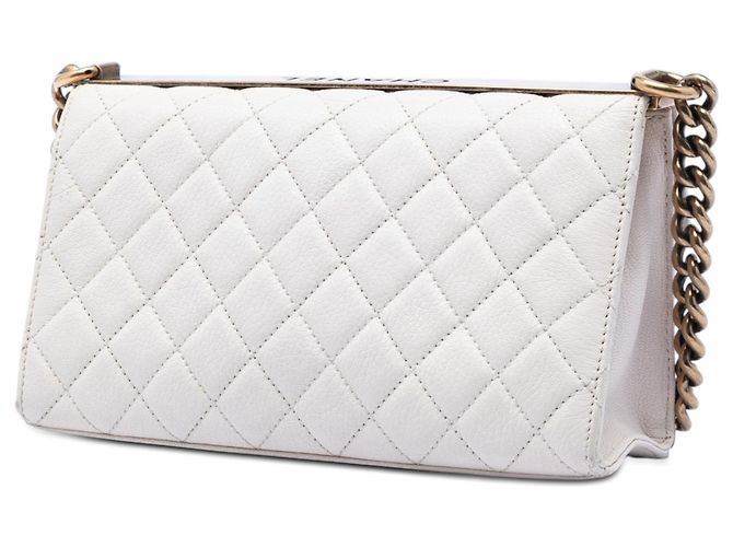 Chanel White Medium Quilted Goatskin Reissue 2.55 Rita Flap Bianco - vista 2