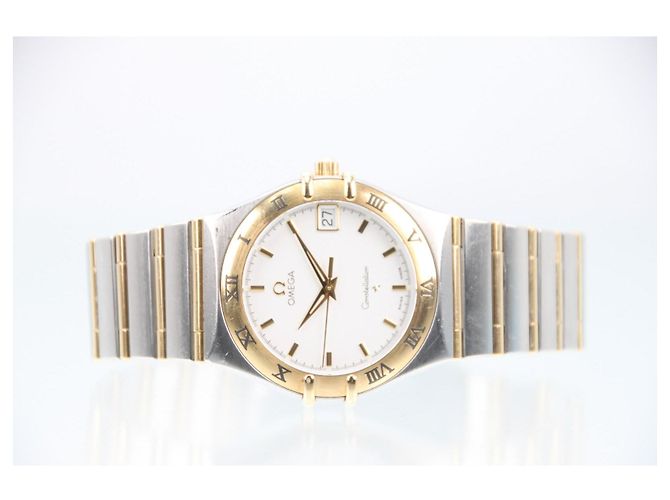 Omega Constellation Quartz 35mm YG SS Quadrante Bianco 1212.30 Argento D'oro - vista 6