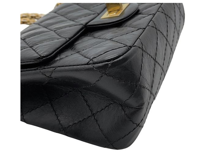 Borsa a Spalla Chanel Matelassé 2.55 Mini Nero - vista 12