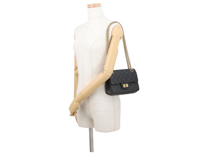 Borsa a Spalla Chanel Matelassé 2.55 Mini Nero - vista 4