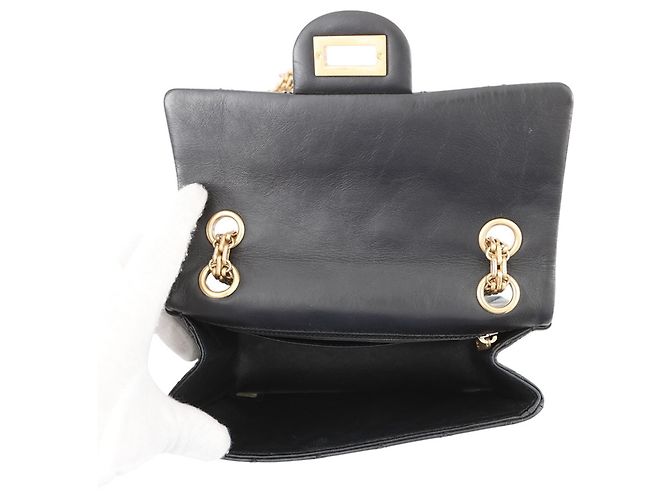 Borsa a Spalla Chanel Matelassé 2.55 Mini Nero - vista 6
