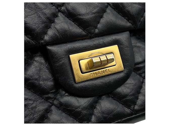 Borsa a Spalla Chanel Matelassé 2.55 Mini Nero - vista 7