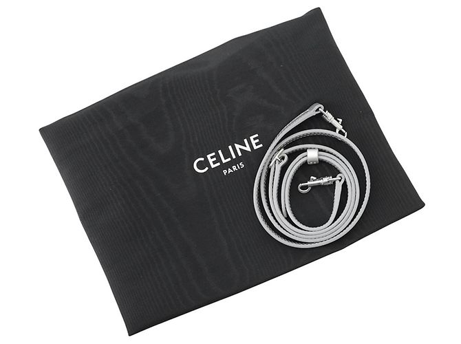 Céline Borsa in pelle argentata Celine Argento - vista 18