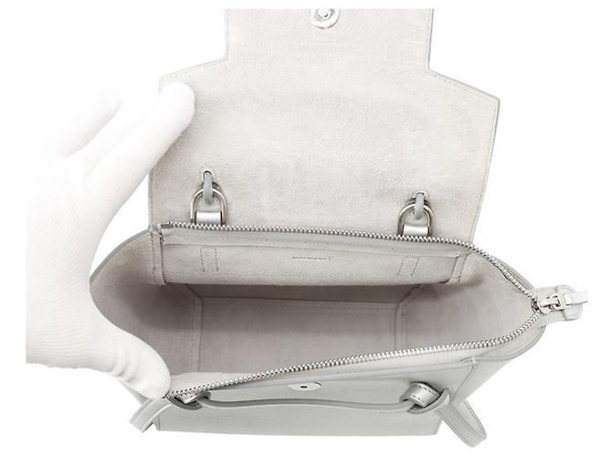 Céline Borsa in pelle argentata Celine Argento - vista 6