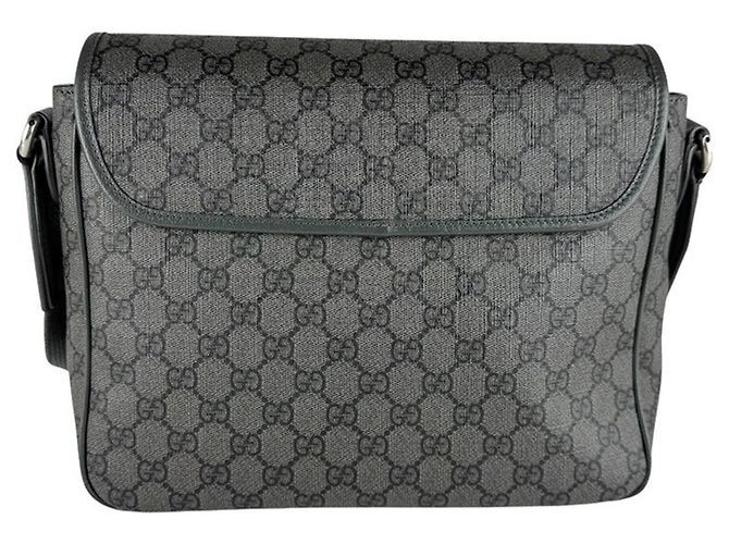 Borsa a tracolla Gucci Gray GG Supreme Marrone - vista 3