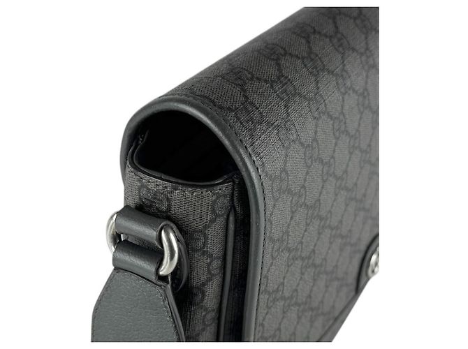 Borsa a tracolla Gucci Gray GG Supreme Marrone - vista 6
