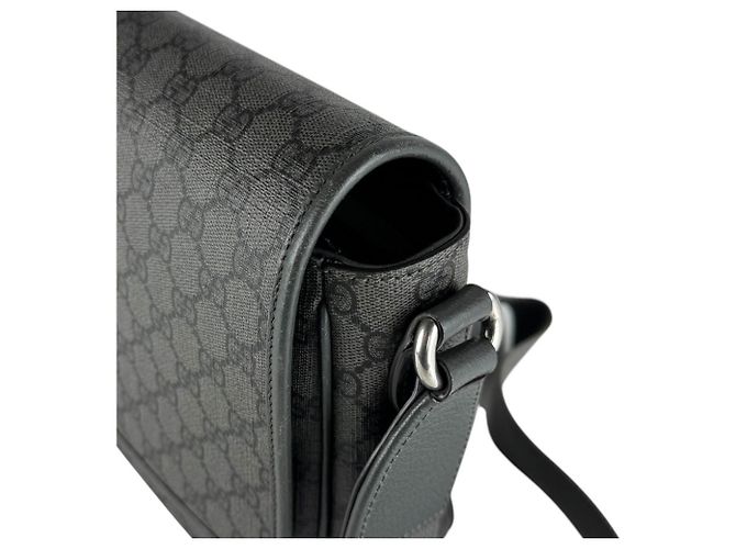Borsa a tracolla Gucci Gray GG Supreme Marrone - vista 7
