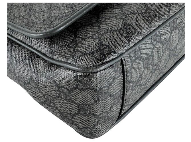 Borsa a tracolla Gucci Gray GG Supreme Marrone - vista 8