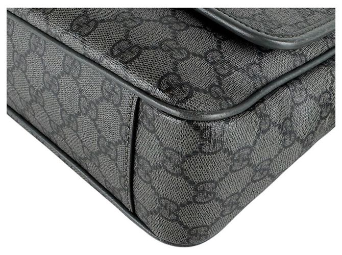 Borsa a tracolla Gucci Gray GG Supreme Marrone - vista 9