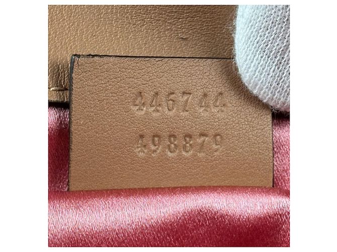 Borsa a Spalla Gucci GG Marmont D'oro - vista 12