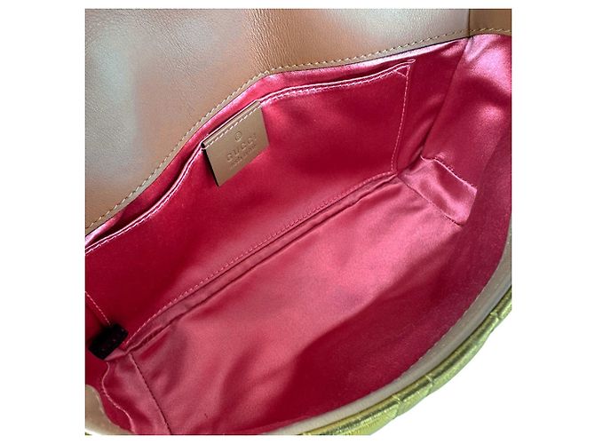 Borsa a Spalla Gucci GG Marmont D'oro - vista 5