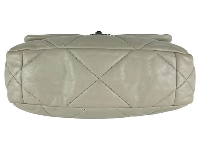 Borsa a tracolla in pelle grigia Chanel Marrone - vista 4