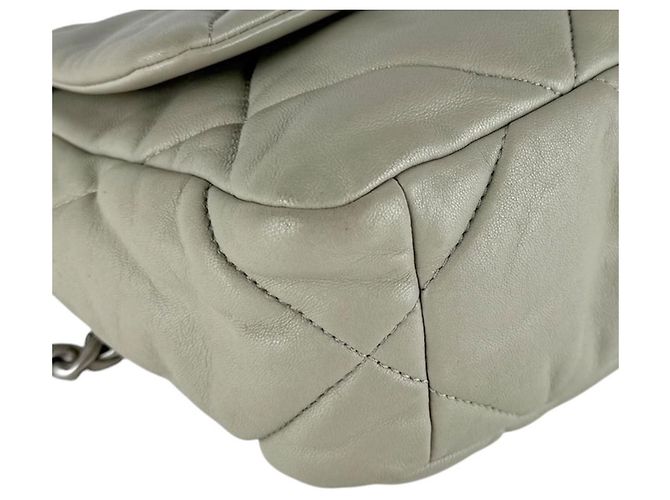 Borsa a tracolla in pelle grigia Chanel Marrone - vista 8