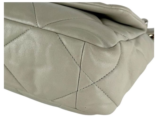 Borsa a tracolla in pelle grigia Chanel Marrone - vista 9