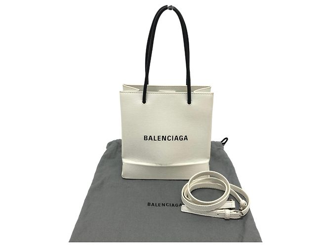 Borsa a tracolla in pelle bianca Balenciaga Bianco - vista 17