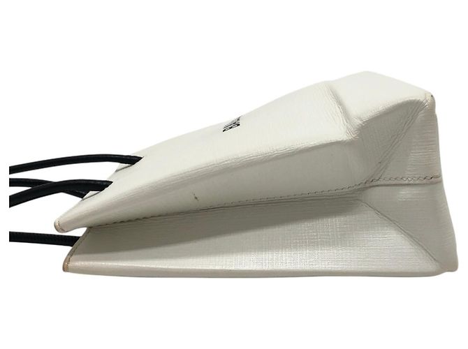 Borsa a tracolla in pelle bianca Balenciaga Bianco - vista 2