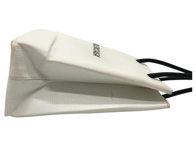 Borsa a tracolla in pelle bianca Balenciaga Bianco - vista 3