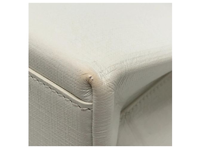 Borsa a tracolla in pelle bianca Balenciaga Bianco - vista 7