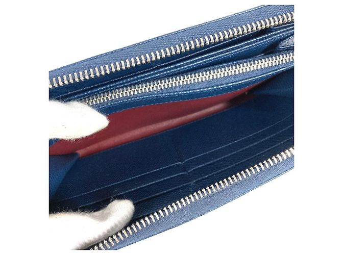 Bulgari Cartera larga de cuero azul Bvlgari - vista 11