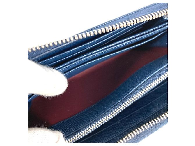 Bulgari Cartera larga de cuero azul Bvlgari - vista 12