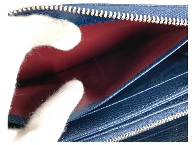 Bulgari Cartera larga de cuero azul Bvlgari - vista 15