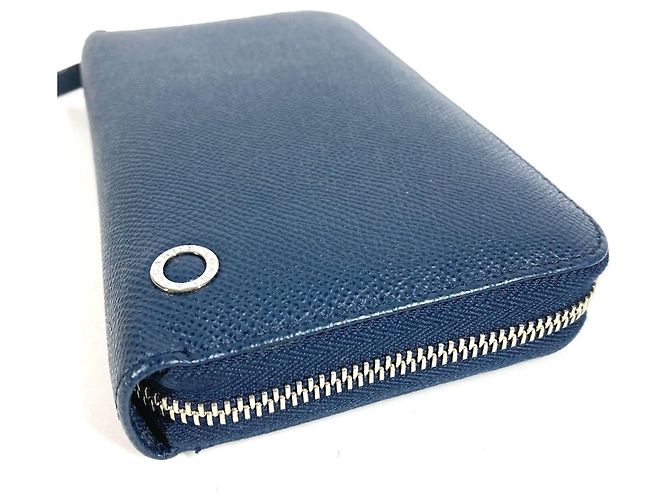 Bulgari Cartera larga de cuero azul Bvlgari - vista 3