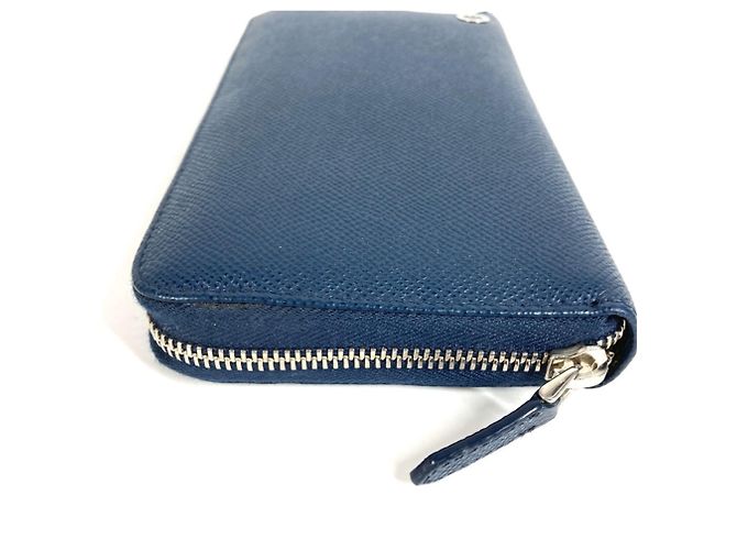 Bulgari Cartera larga de cuero azul Bvlgari - vista 6