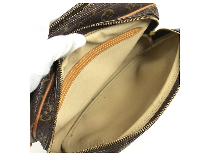 Borsa a tracolla Louis Vuitton Monogram Reporter PM Marrone - vista 13