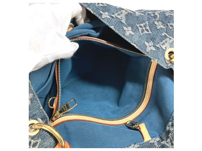 Borsa Daily GM in Monogram Denim Louis Vuitton Blu - vista 14