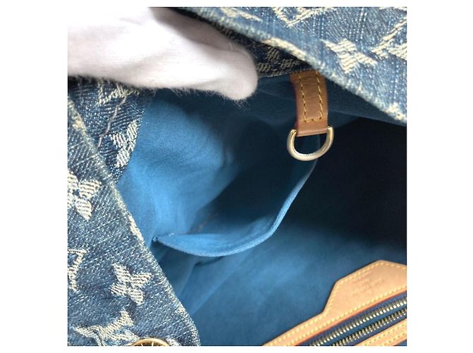 Borsa Daily GM in Monogram Denim Louis Vuitton Blu - vista 15
