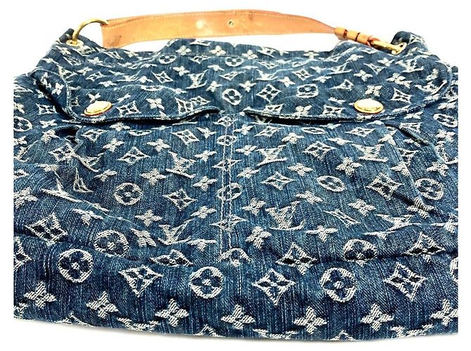 Borsa Daily GM in Monogram Denim Louis Vuitton Blu - vista 3