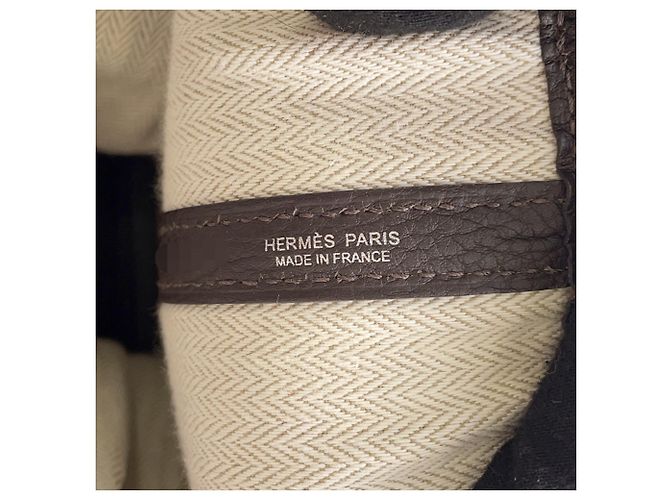 Hermès Borsa Tote Hermes Garden PM Damier ebene - vista 13