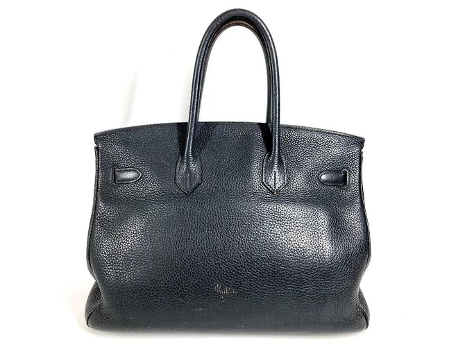 Hermès Borsa Tote Hermes Birkin 35 in pelle nera Nero - vista 2